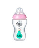Tommee Tippee Closer to Nature 1x340ml Easi-Vent™ Decorative Feeding Bottle - Girl image number 1